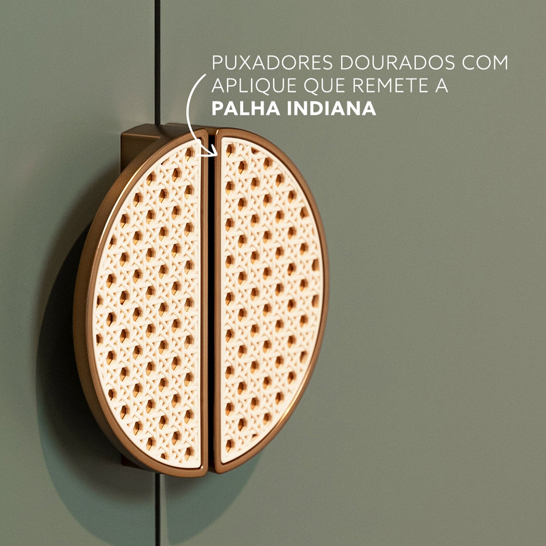 Guarda-roupa 3 Portas E 2 Gavetas Ipê Cinamomo/sálvia
